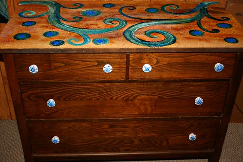 Rescued Vintage Dresser/Sideboard Makeover by Rick Cheadle Art and Designs