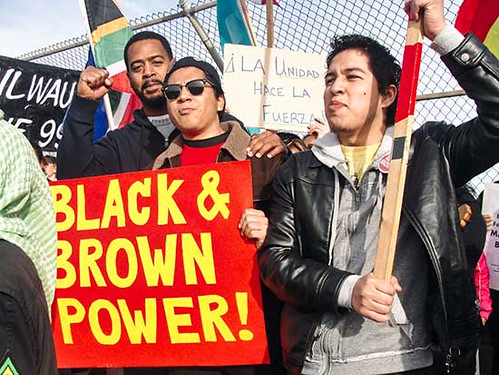 A demonstration in Milwaukee illustrated the growing unity between African American and Latino/as youth. Both oppressed nations suffer immensely under US imperialism. by Pan-African News Wire File Photos