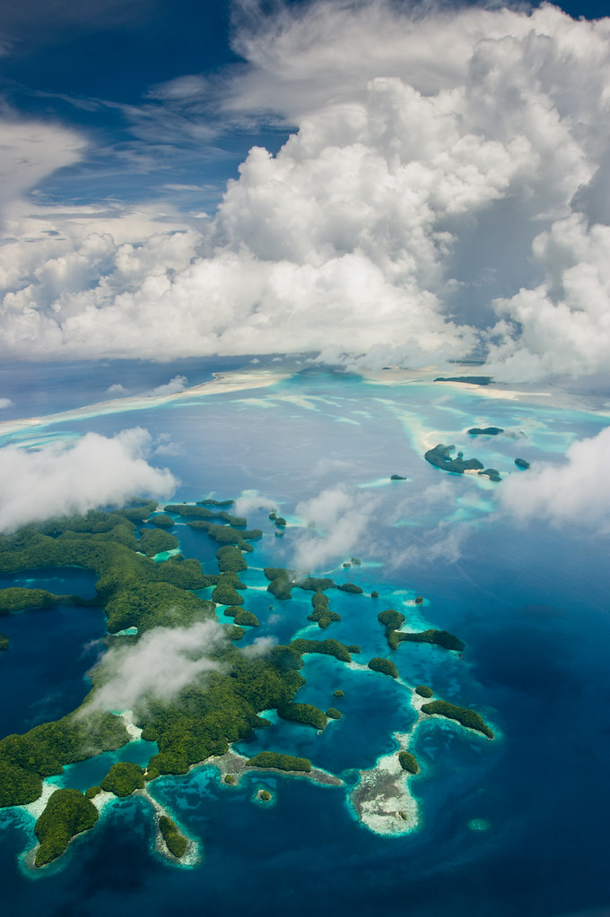 Palau Rock Islands from the air
