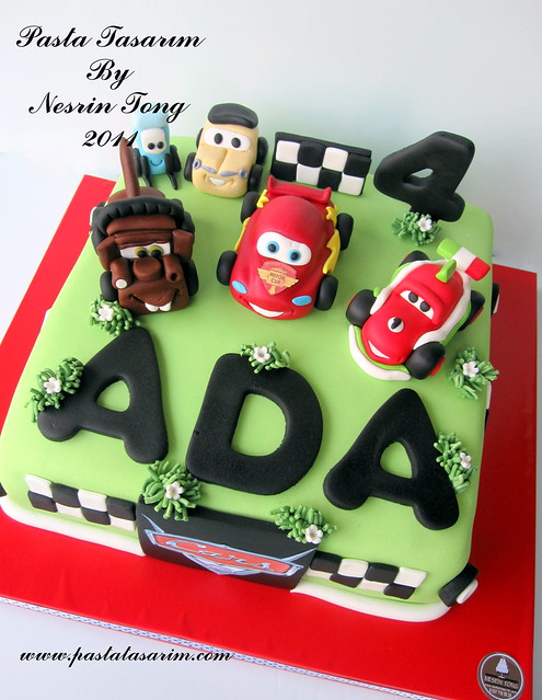 CARS - MCQUEEN CAKE - ADA BIRTHDAY
