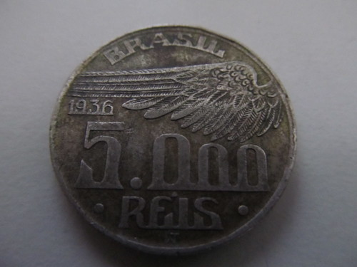 5.000 réis - coroa - 1936