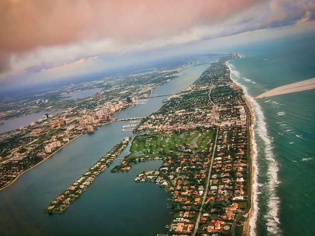 Bye-Bye West Palm Beach Aerial Sky Photo from Plane