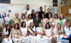 Washburn District High School students dress up as gods and goddesses for Gods/Goddesses Day at the school.