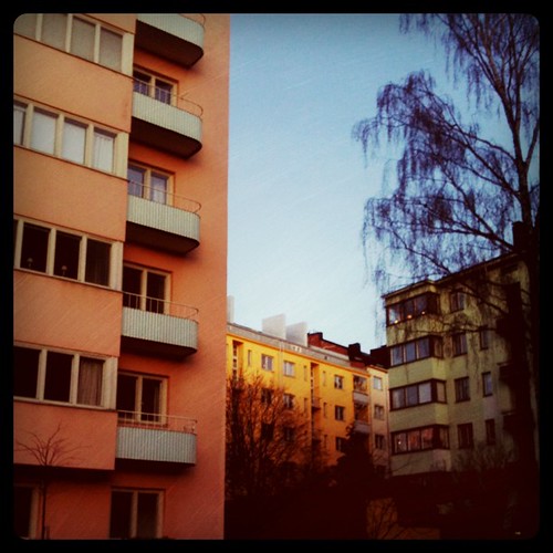 Pretty pastel buildings