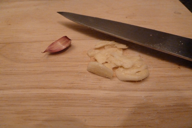 Mashing up some garlic