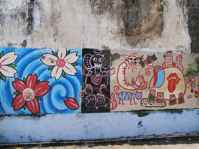 在日惹街頭到處都能看到這類型的塗鴉藝術