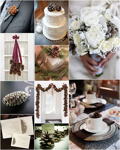 Winter Wedding Ideas Pinecone wedding style inspiration