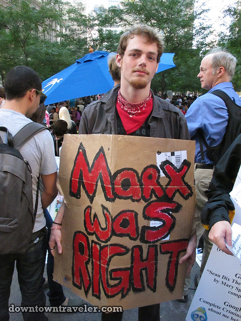 NYC Occupy Wall Street Rally Oct 8 2011 marx sign