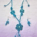 Tagua necklace with earrings turquoise