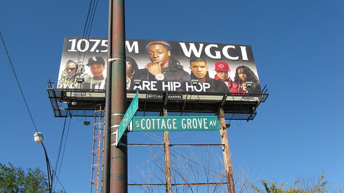 WGCI FM Radio billboard at East 99th Street and South Cottage Grove Avenue.  Chicago Illinois USA.  Saturday, October 15th, 2011. by Eddie from Chicago