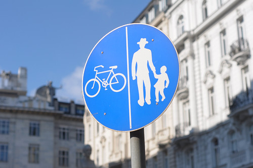 Vienna, Bicycle/Pedestrian Sign