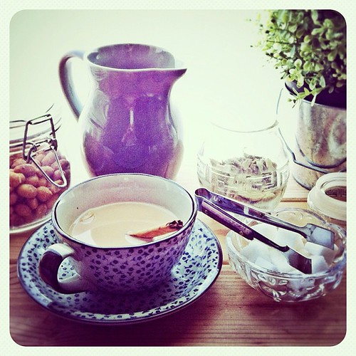 Homemade chai latte. Recipe by my friend, Helen K.Manik