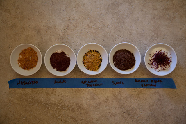 Our chef's exotic spices
