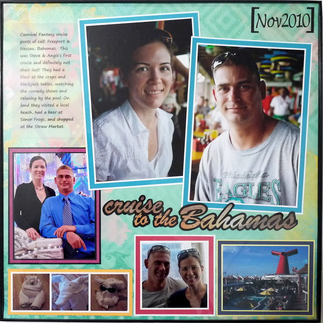our first scrapbook pages wedding