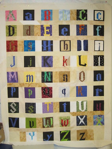 Harry Potter Alphabet quilt top