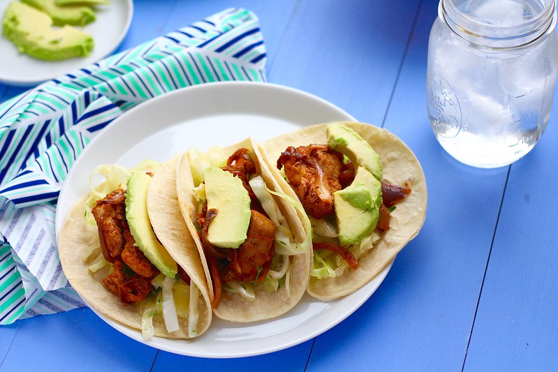 Chicken Fajitas with Cabbage Slaw