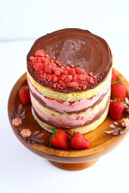 Strawberry Chocolate Layer Cake