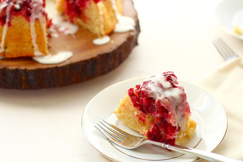 Glazed Cranberry Lemon Cake