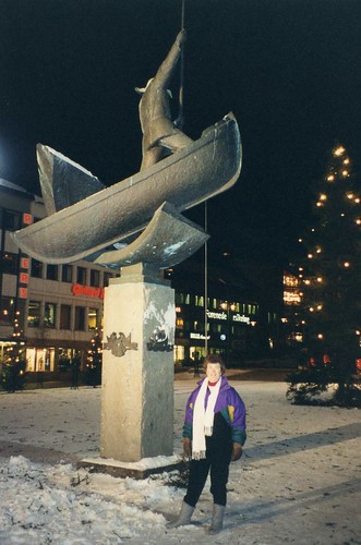 norway statue fisherman 1993 newyearseve tromso