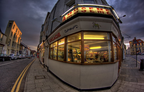 light sunset distortion building architecture canon landscape kent angle arcade wide wideangle fisheye deal amusements hdr 500d 65mm opteka explored stunningphotogpin