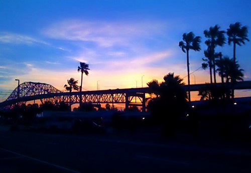 bridge sunset clouds sunrise harbor texas sunsets christi corpus