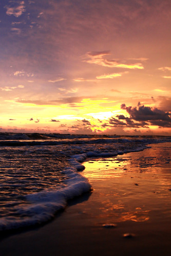 ocean sunset vacation sky sun beach set clouds canon lens dof florida fort dusk pov sandy tide fl kit 1855mm myers riehle 50d visionimages