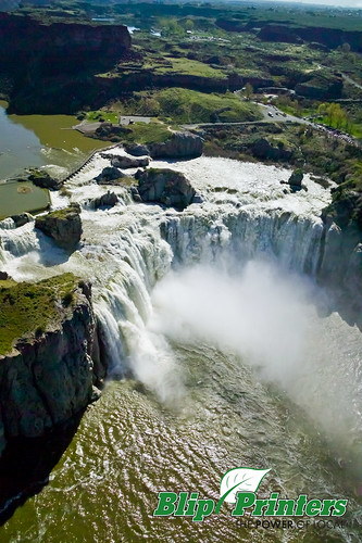water waterfall high unitedstates aerial idaho twinfalls snakerivercanyon shoshonefalls