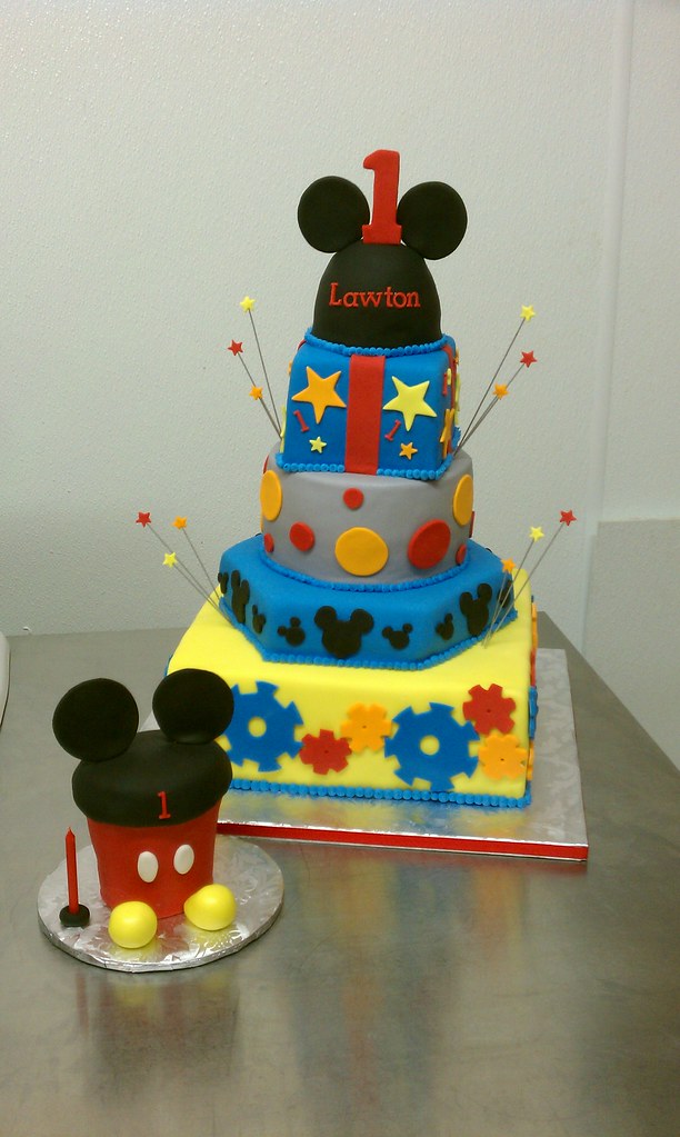 Mickey Mouse Clubhouse First Birthday Cake And Matching Ov Flickr