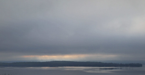 light mist lake water clouds sunrise muskoka peninsula deerhurst