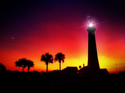 sunset summer lighthouse georgia lensflare tybeeisland hdr iphone 365pix iphone4 prohdr iphoneography photoforge2