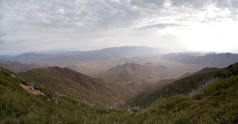 Pacific Crest Trail desert view panorama