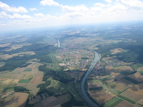 river germany bayern deutschland bavaria main fluss deu luftbild airview unterfranken aerialpicture airpicture badneustadt rhöngrabfeld