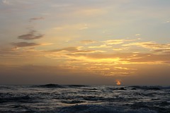 Golden sunset, Langosta Beach / Atardecer dorado, Playa Langosta