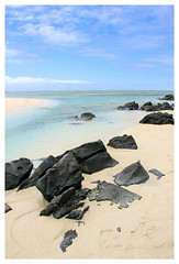 Mauritius - Ile Aux Cerfs 1 - black rocks on the shore