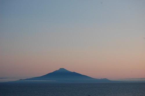 sunset japan volcano hokkaido rishiri sarobetsu