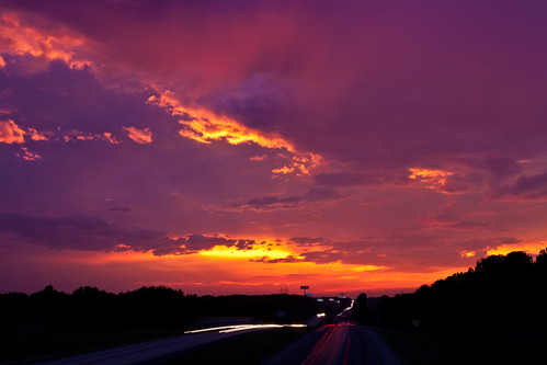 sunset night georgia skyscape lights highway traffic i75 bolingbroke spetacular psunset rumbleroad