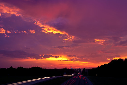 sunset night georgia skyscape lights highway traffic i75 bolingbroke spetacular rumbleroad