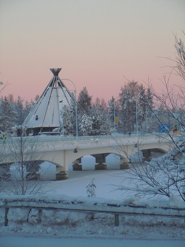 bridge winter sunset vinter sweden lappland lapland bro solnedgång lycksele umeälven umeriver hotelllappland lappkåtan