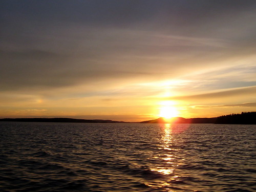 sunset lake scenery päijänne
