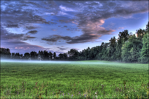 field fog landscape twilight nikon dusk hdr landskap skymning d90 fält nikond90