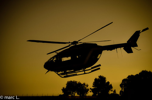 sunrise corse ajaccio aeroport coucherdesoleil eurocopter gendarmerie ec145 hélicoptere