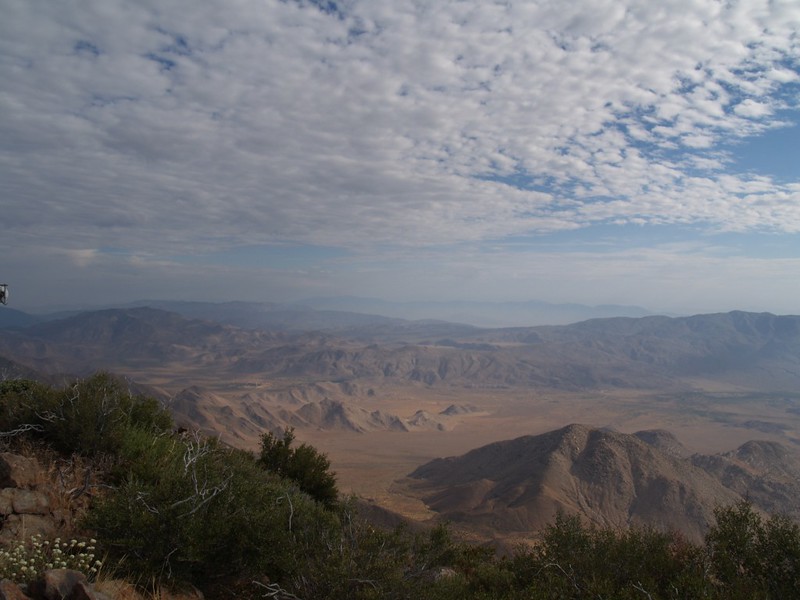 View east into the desert from Monument Peak