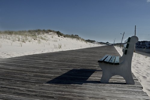 beach bench sand nj shore jersey boardwalk seasideheights