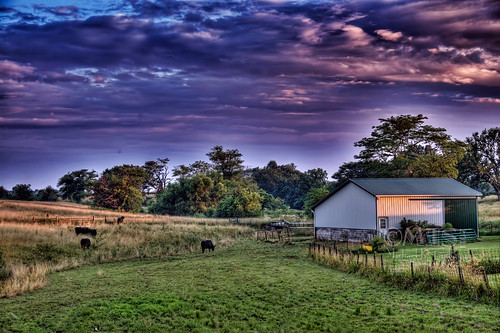sunset barn landscape michael illinois cattle hdr rushville stambaugh