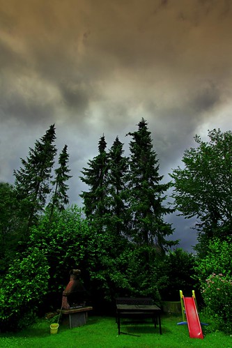 trees summer rain weather clouds germany garden landscape europe shit depression frustration stubben