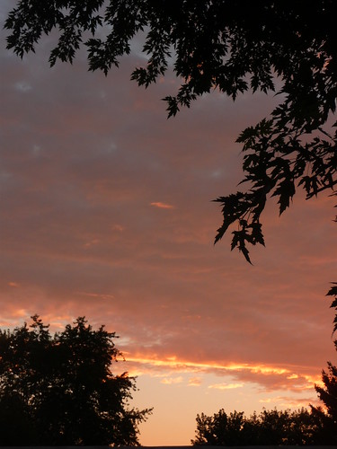 sunset summer orange west clouds evening dusk belmont michigan july