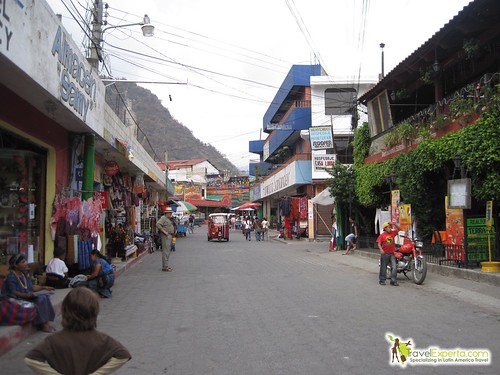 Main Street of Panajachel, Lake Atitlan in Guatemala 