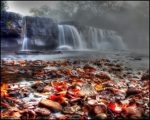 autumn waterfall arkansas hdr canon60d naturaldamarkansas
