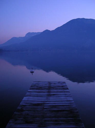 morning blue lake france mountains reflection annecy water vertical sunrise pier europe simple lppier