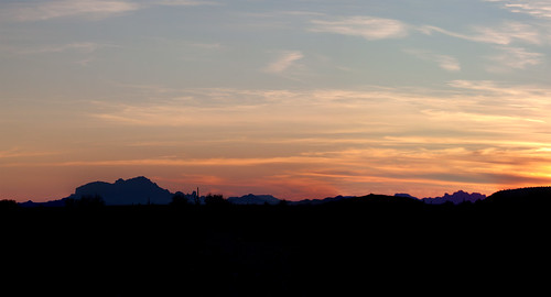 sunset arizona mountain phoenix desert az tonopah saddlemountain